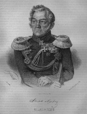 Porträt von Admiral Michail Petrowitsch Lasarew (1788-1851) 1865
