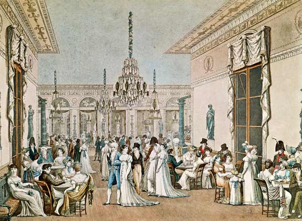 The Cafe Frascati in 1807 (see also 177420) von Philibert Louis Debucourt