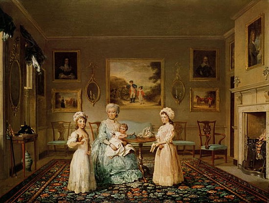 Mrs Congreve and her children in their London drawing room von Philip Reinagle
