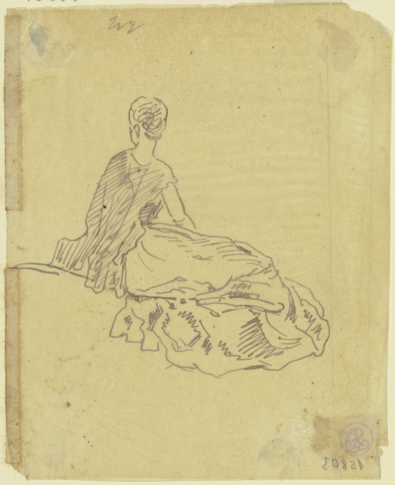 Rückenansicht einer lagernden Frau von Philipp Rumpf