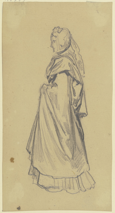 Stehende Frau, von der Seite gesehen von Philipp Rumpf