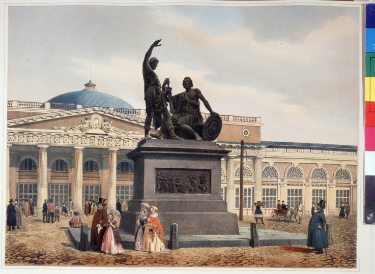 Das Denkmal für Minin und Poscharski auf dem Roten Platz in Moskau von Philippe Benoist