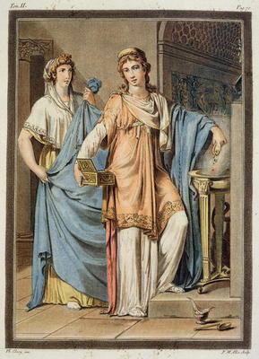 Berenice, costume for 'Berenice' by Jean Racine, from Volume II of 'Research on the Costumes and The von Philippe Chery