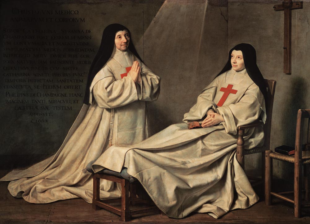 Cathérine Agnes Arnauld und Cathérine de Sainte-Suzanne, Tochter des Künstlers von Philippe de Champaigne