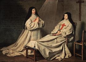Cathérine Agnes Arnauld und Cathérine de Sainte-Suzanne, Tochter des Künstlers 1662