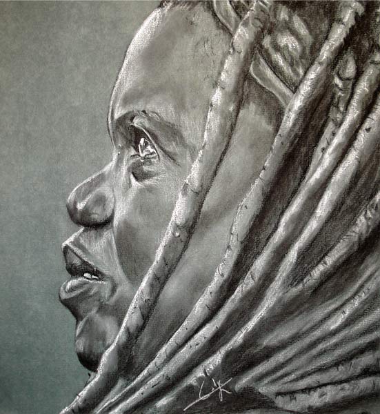 Femme Himba de profil von Philippe Flohic