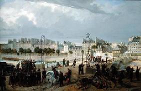 An Attack on a Barricade on the Pont de l'Archeveche 1849