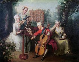 Friedrich Ludwig von Hannover und seine Schwestern 1733