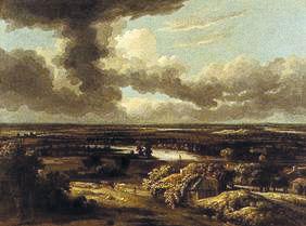 Holländische Landschaft mit Blick von den Dünen in die Ebene um 1664