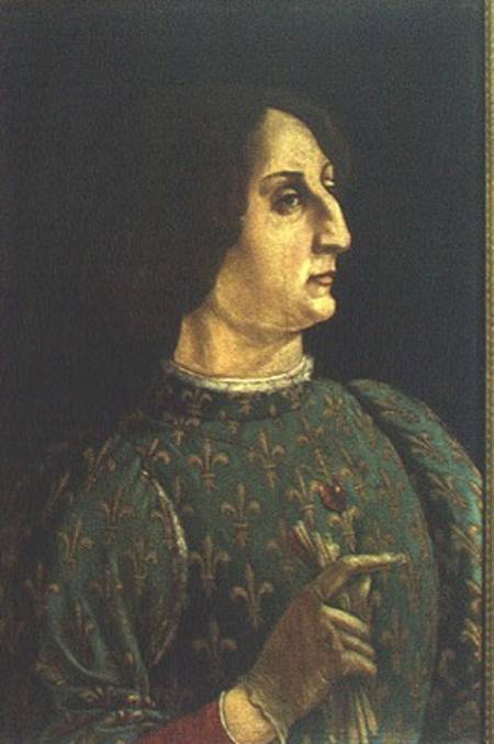 Portrait of Galeazzo Mario Sforza (1444-76) c.1471 von Piero del Pollaiuolo