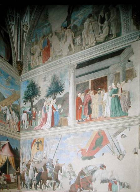The Queen of Sheba Worshipping the Wood of the True Cross, The Reception of the Queen of Sheba by Ki von Piero della Francesca