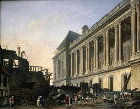 The Clearing of the Louvre colonnade 1764