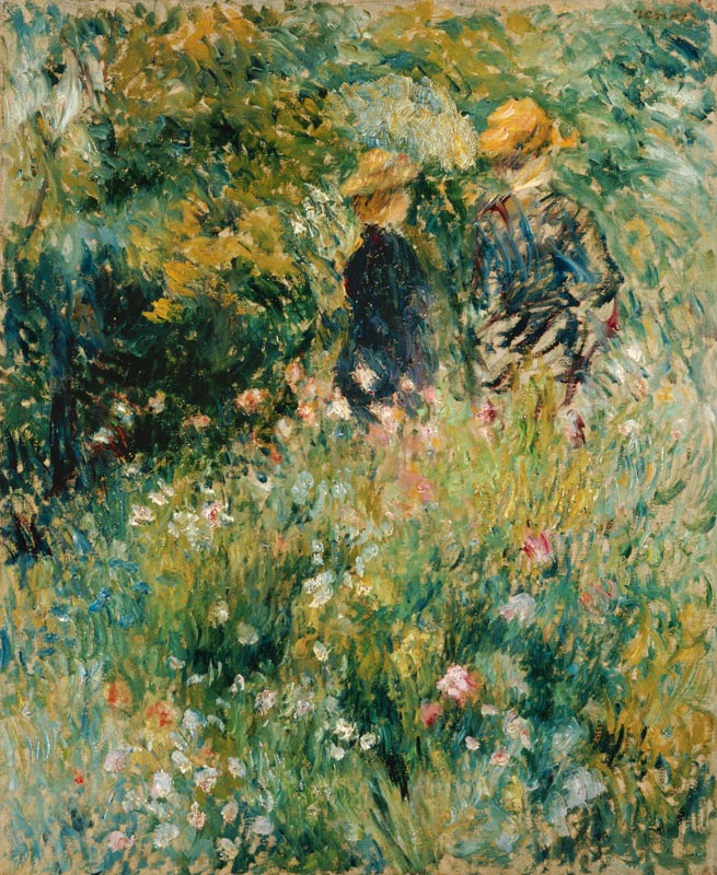 Begegnung im Rosengarten von Pierre-Auguste Renoir