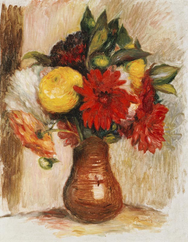 Bouquet De Fleurs Au Pichet De Terre von Pierre-Auguste Renoir