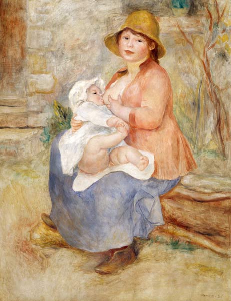 A.Renoir / Mother s Joy (Breastfeeding) von Pierre-Auguste Renoir