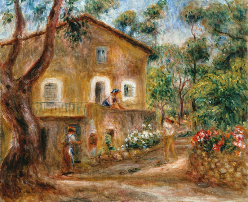 Das Maison de Collette in Cagnes. von Pierre-Auguste Renoir