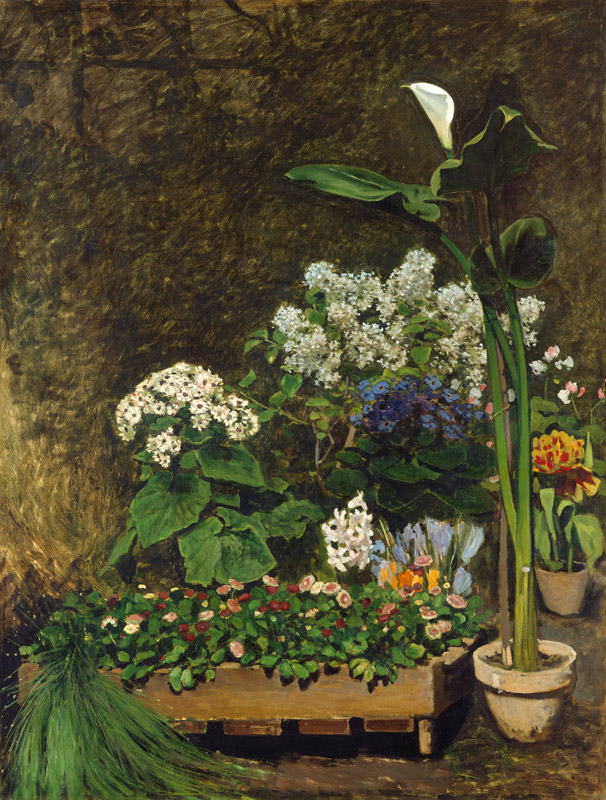 Flowers in a Greenhouse von Pierre-Auguste Renoir