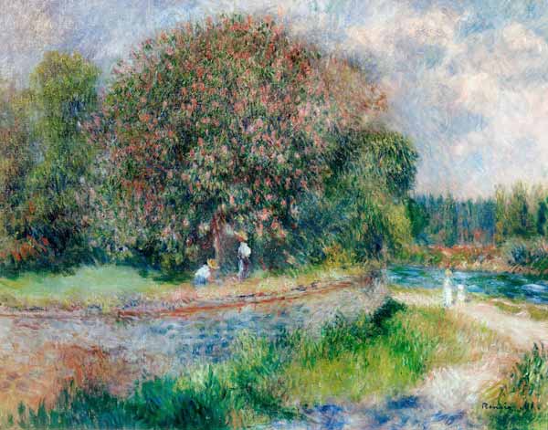 A.Renoir, Blühender Kastanienbaum von Pierre-Auguste Renoir