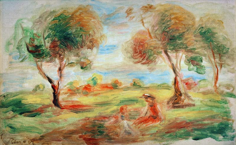 Landschaft bei Cagnes-sur-Mer von Pierre-Auguste Renoir