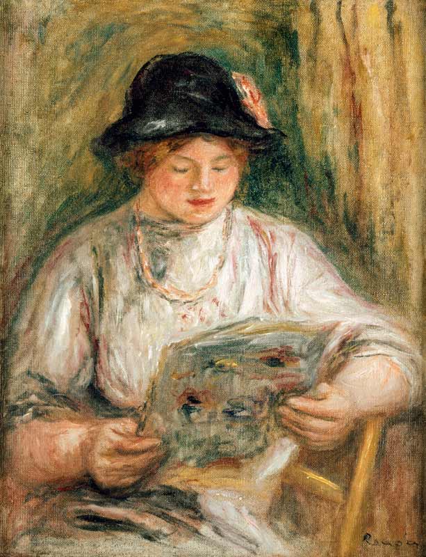 Lesende Frau. von Pierre-Auguste Renoir