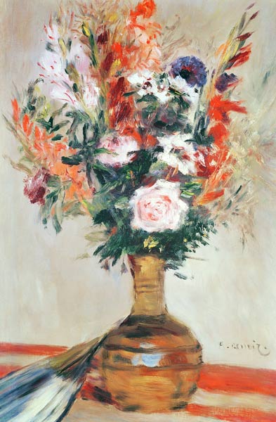 Roses in a Vase von Pierre-Auguste Renoir