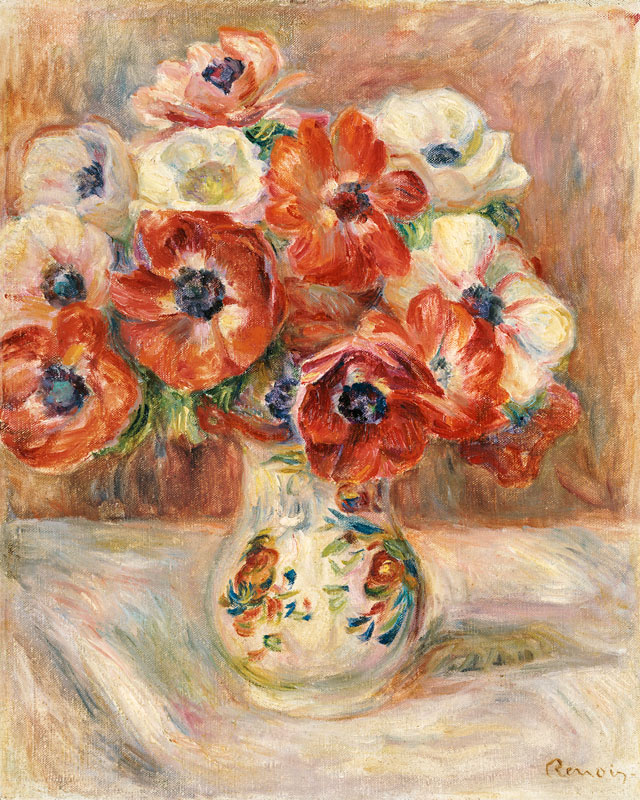 Still Life with Anemones von Pierre-Auguste Renoir