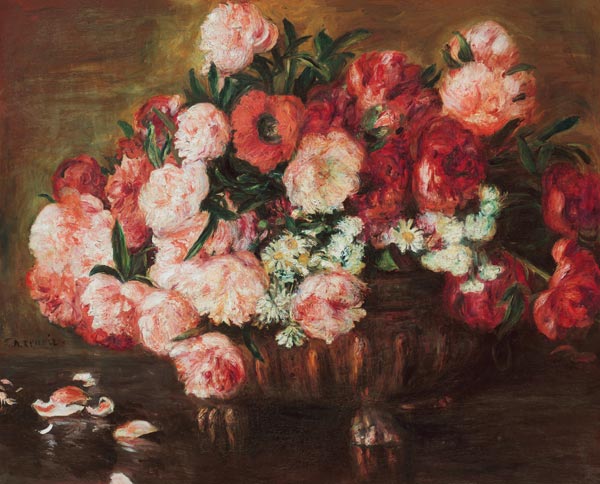 Stillleben mit Pfingstrosen von Pierre-Auguste Renoir