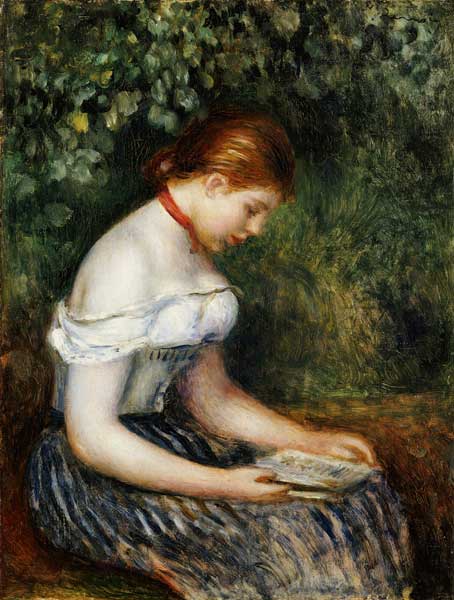 The Reader (A Young Girl Seated) von Pierre-Auguste Renoir