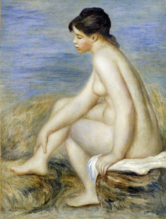 A Seated Bather von Pierre-Auguste Renoir