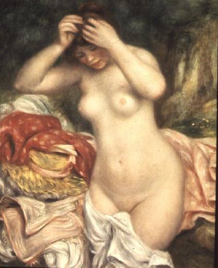 Bather Arranging her Hair von Pierre-Auguste Renoir