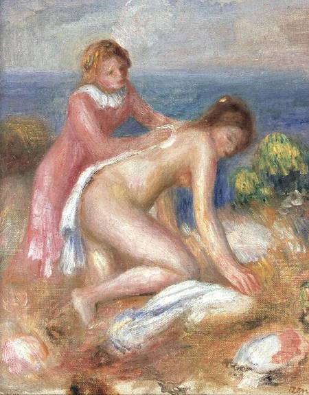 Bather and a Maid von Pierre-Auguste Renoir