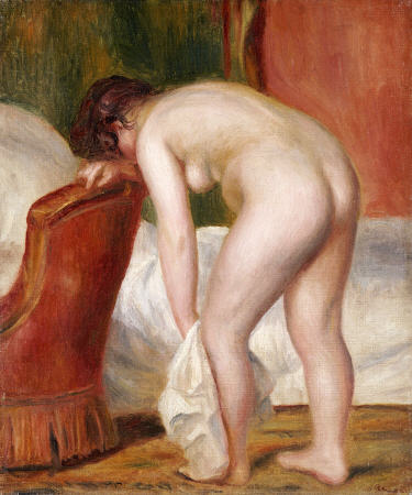 Female Nude Drying Herself von Pierre-Auguste Renoir