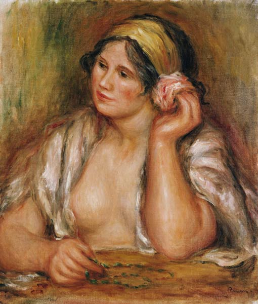 Gabrielle with Green Necklace, c.1905 von Pierre-Auguste Renoir