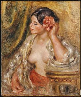 Gabrielle mit einer Rose im Haar 1910