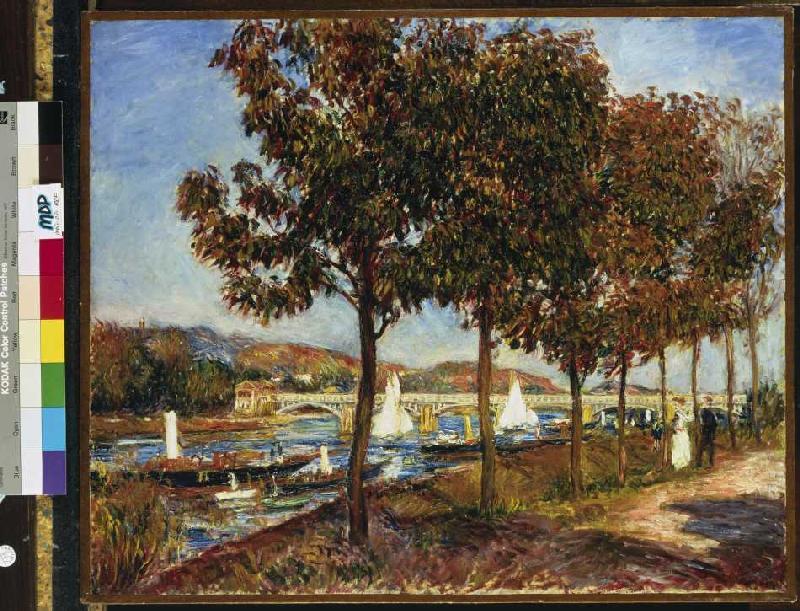 Herbst an der Brücke von Argenteuil von Pierre-Auguste Renoir
