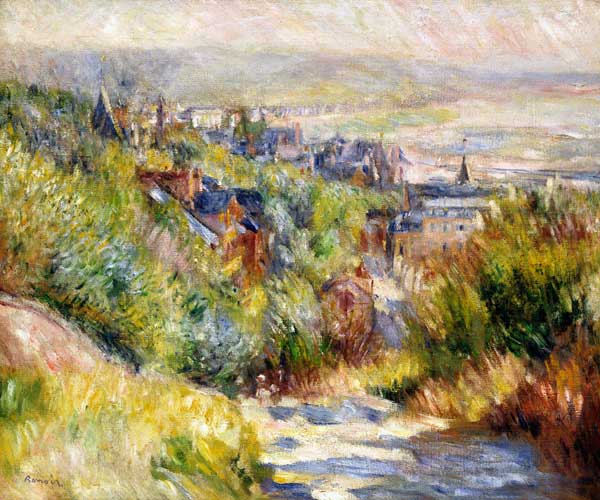 Hügelige Landschaft bei Trouville. von Pierre-Auguste Renoir