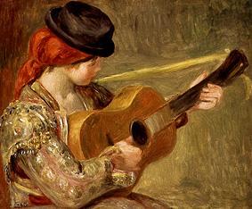 Mädchen mit Gitarre von Pierre-Auguste Renoir