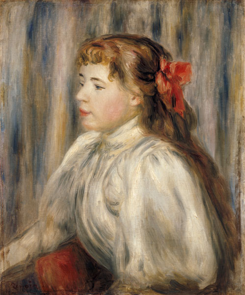 Portrait eines jungen Mädchens. von Pierre-Auguste Renoir