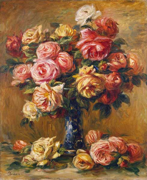 Rosen in einer Vase von Pierre-Auguste Renoir