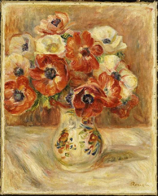 Stillleben mit Anemonen. von Pierre-Auguste Renoir