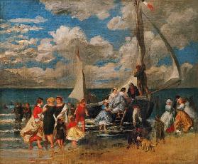 Meeting around a boat 1862