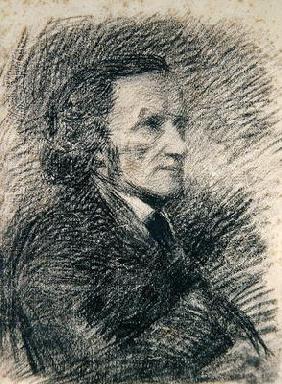 Portrait of Richard Wagner (pencil on paper) 19th