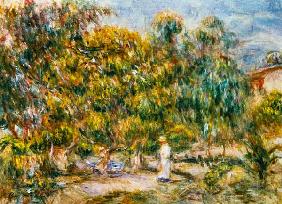 The woman in white in the garden of Les Colettes 1915