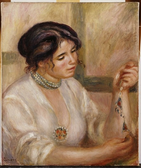 Woman with a Necklace von Pierre-Auguste Renoir