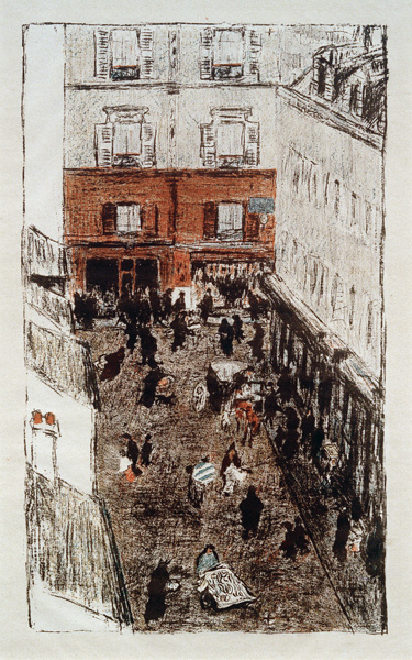 Coin de rue, vue d’en haut von Pierre Bonnard