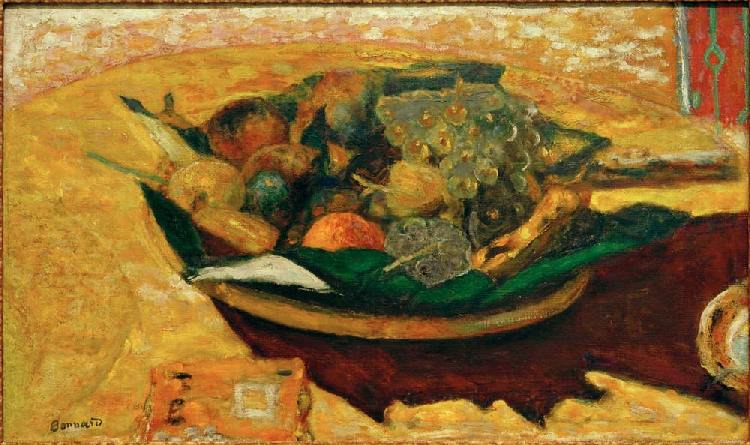 Coupe de fruits sur une table von Pierre Bonnard