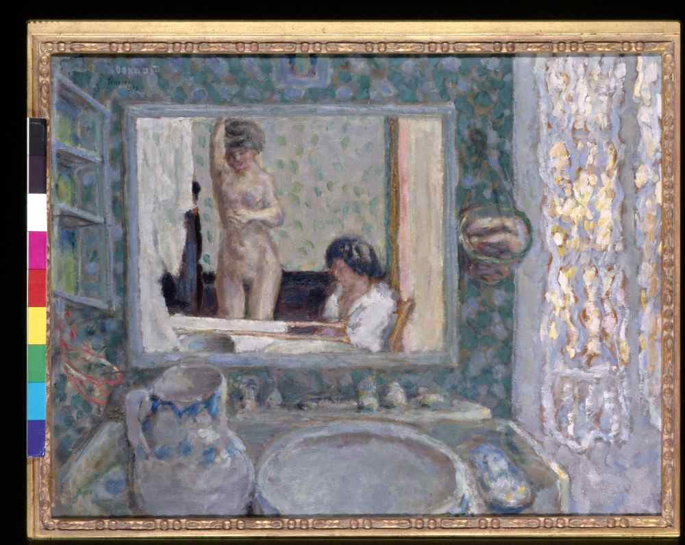 Der Spiegel im grünen Raum von Pierre Bonnard
