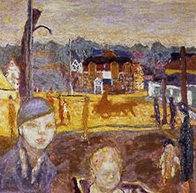 Frau und Kind auf der Strasse von Pierre Bonnard