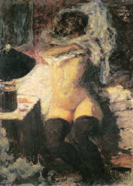 Nackte Frau mit schwarzen Strümpfen von Pierre Bonnard