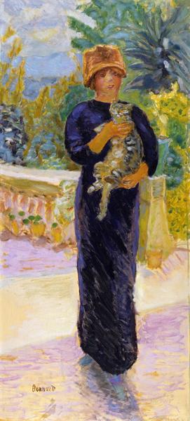 Dame mit Katze 1912